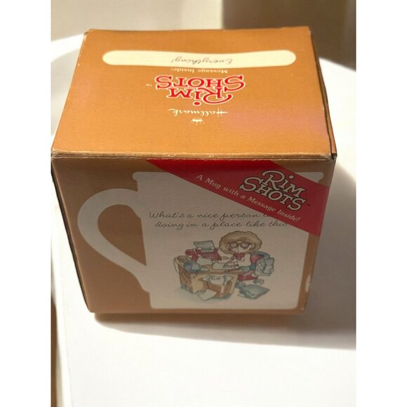 Hallmark 1985 Rim Shots Mug "Whats A Nice Person Like Me Doing In A Place Like T - Picture 5 of 7